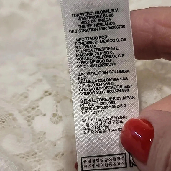 Forever 21 Essentials white lace swimsuit cover up.  NWOT - Picture 7 of 7